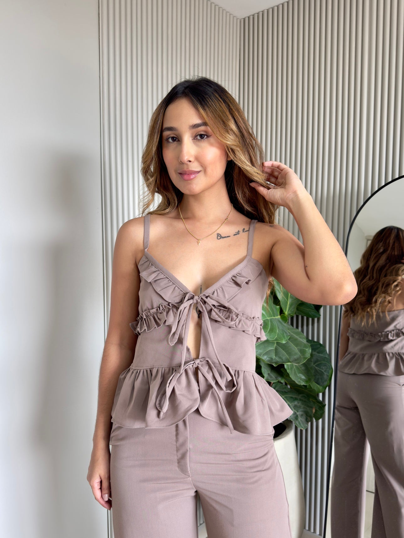 Camisa de voleros color marron